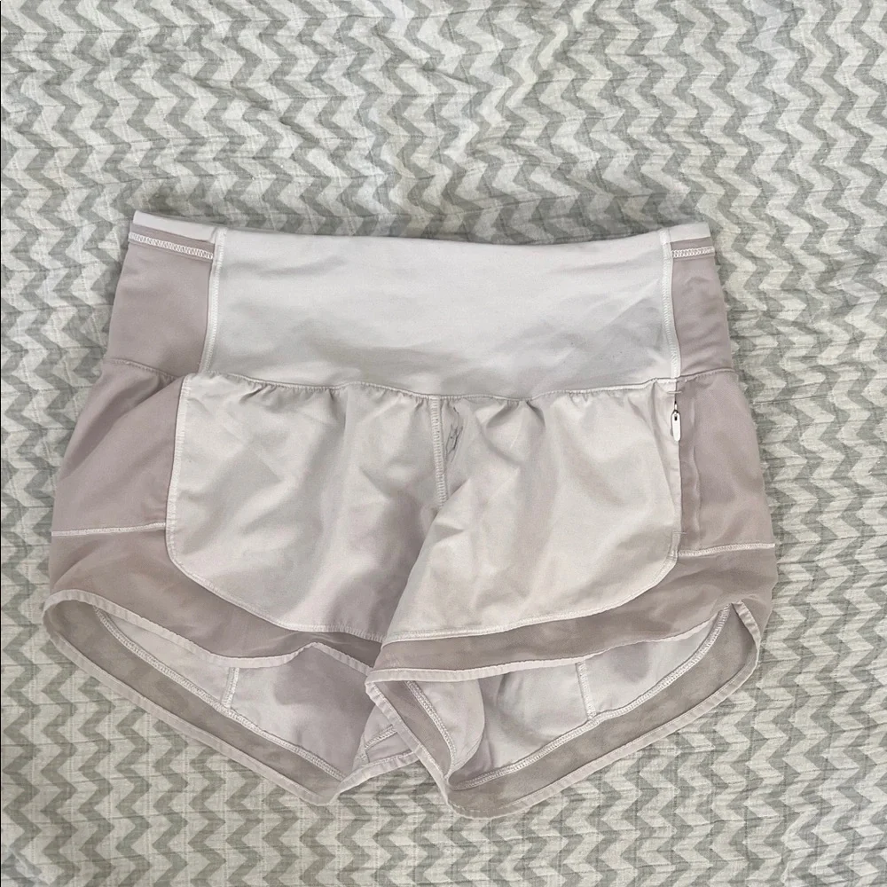 lululemon athletica Cream and White Athletic Shorts